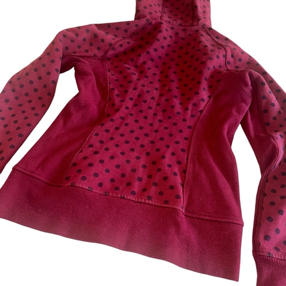 Lululemon Scuba Hoodie II Ghost Dot Heathered Cranberry Bordeaux Drama - Picture 14 of 17